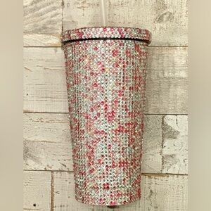 AKIRA Pink & clear crystal tumbler NWT